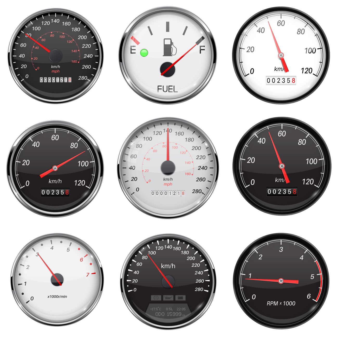 Heavy Duty Truck - Instruments, Dials & Gauges