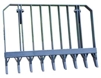 PVP PARTS - PV491A - 8' ROOT RAKE (TALL) (WITH MOUNTING BRACKETS & PINS