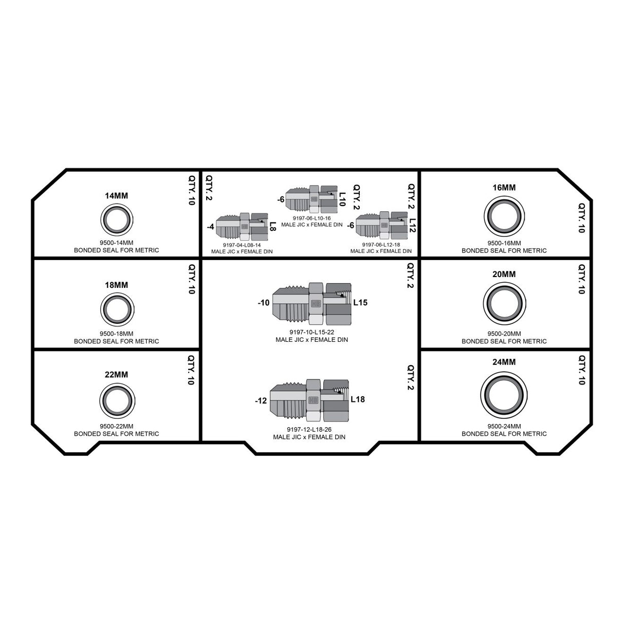 HOSEBOX - HBT2027-006 - LIGHT DIN Fittings Tower