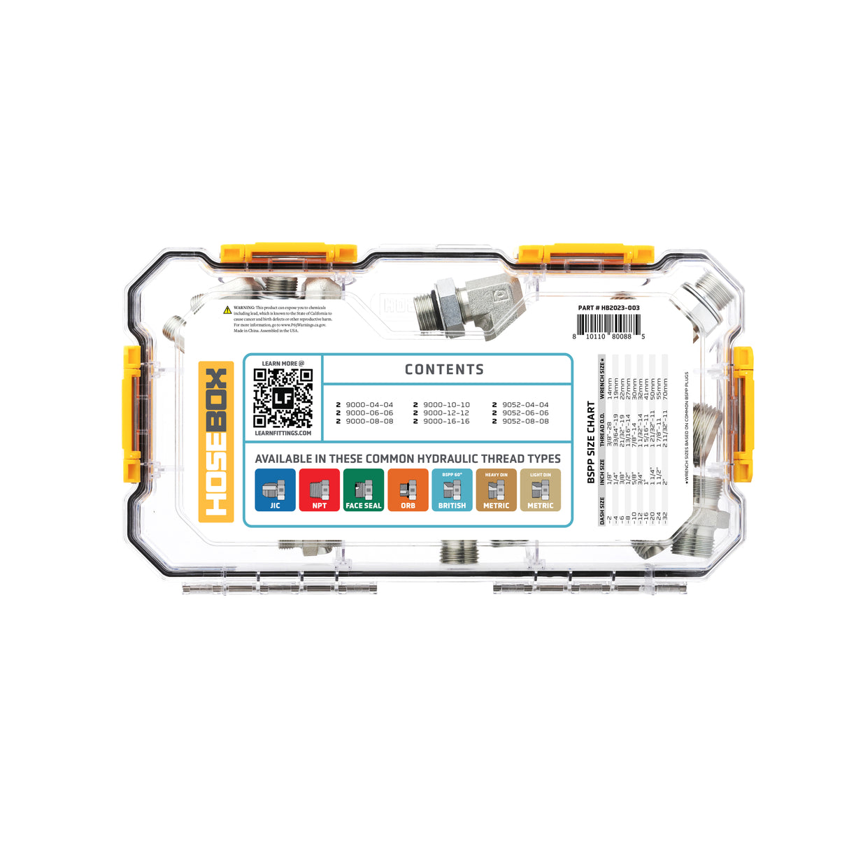 HOSEBOX - HB2023-003 - BSPP - BSPP FITTING PACK