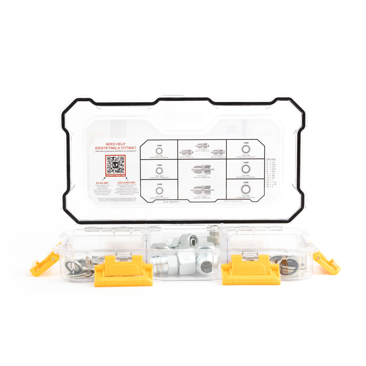 HOSEBOX - HB2025-001 - METRIC HEAVY DIN - JIC - DIN SEALS FITTING PACK