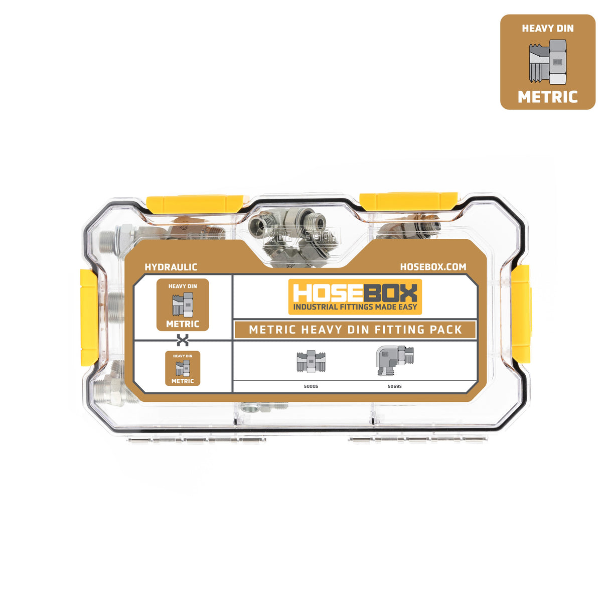 HOSEBOX - HB2025-002 - METRIC HEAVY DIN - DIN - METRIC FITTING PACK