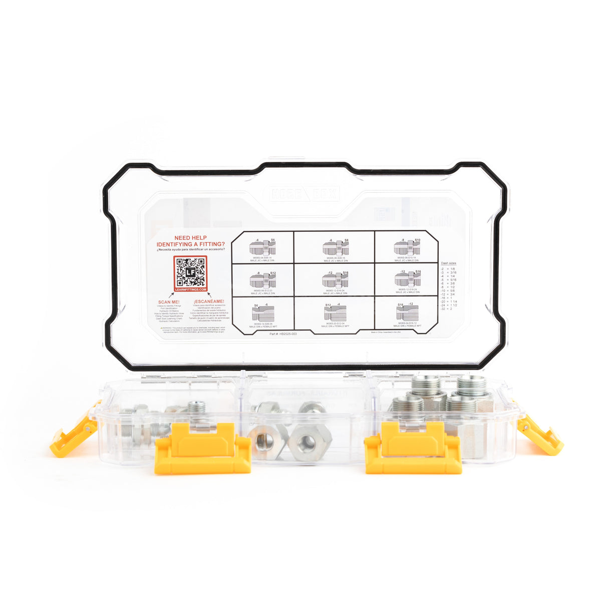 HOSEBOX - HB2025-003 - METRIC HEAVY DIN - JIC - NPT FITTING PACK