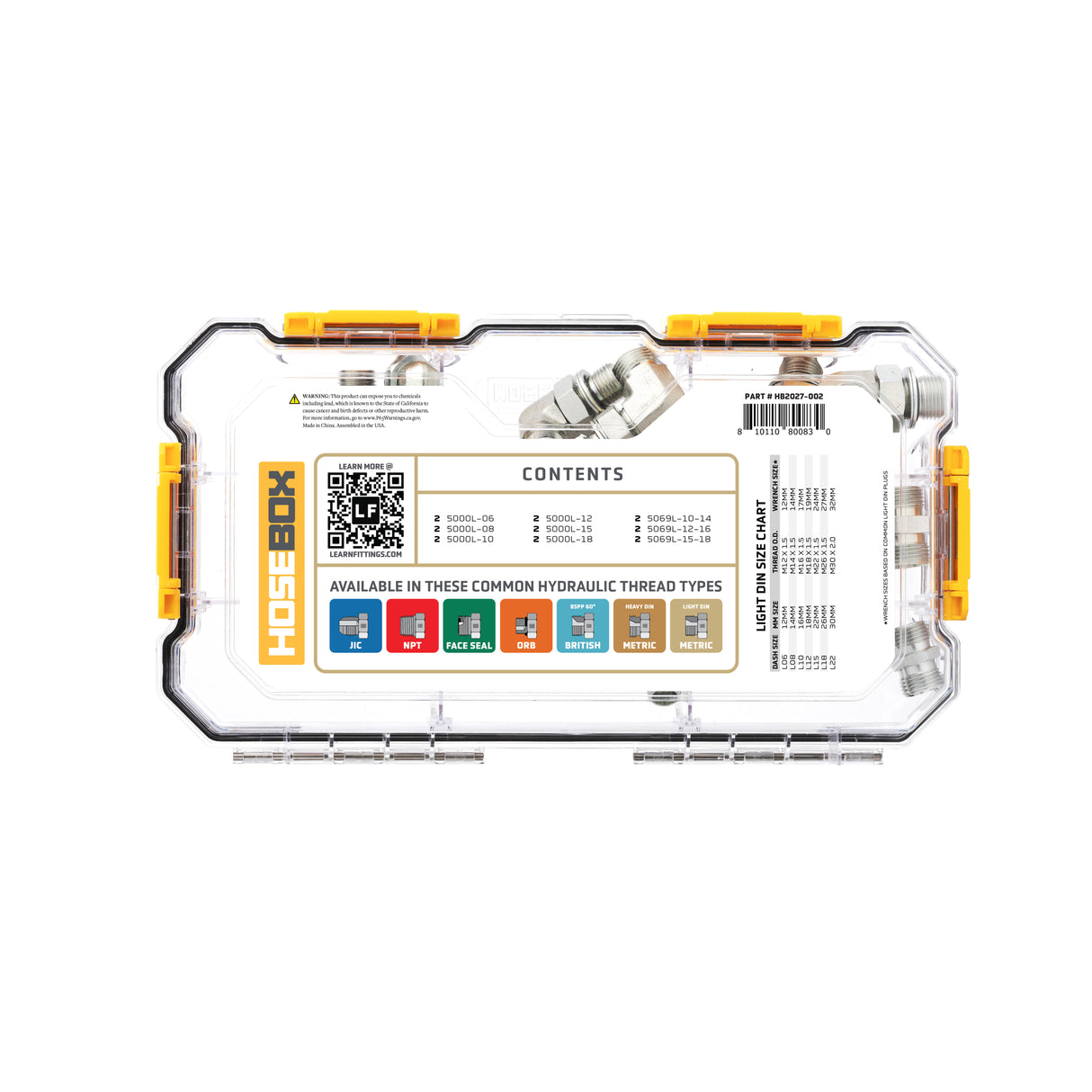 HOSEBOX - HB2027-002 - METRIC LIGHT DIN - DIN BONDED SEALS