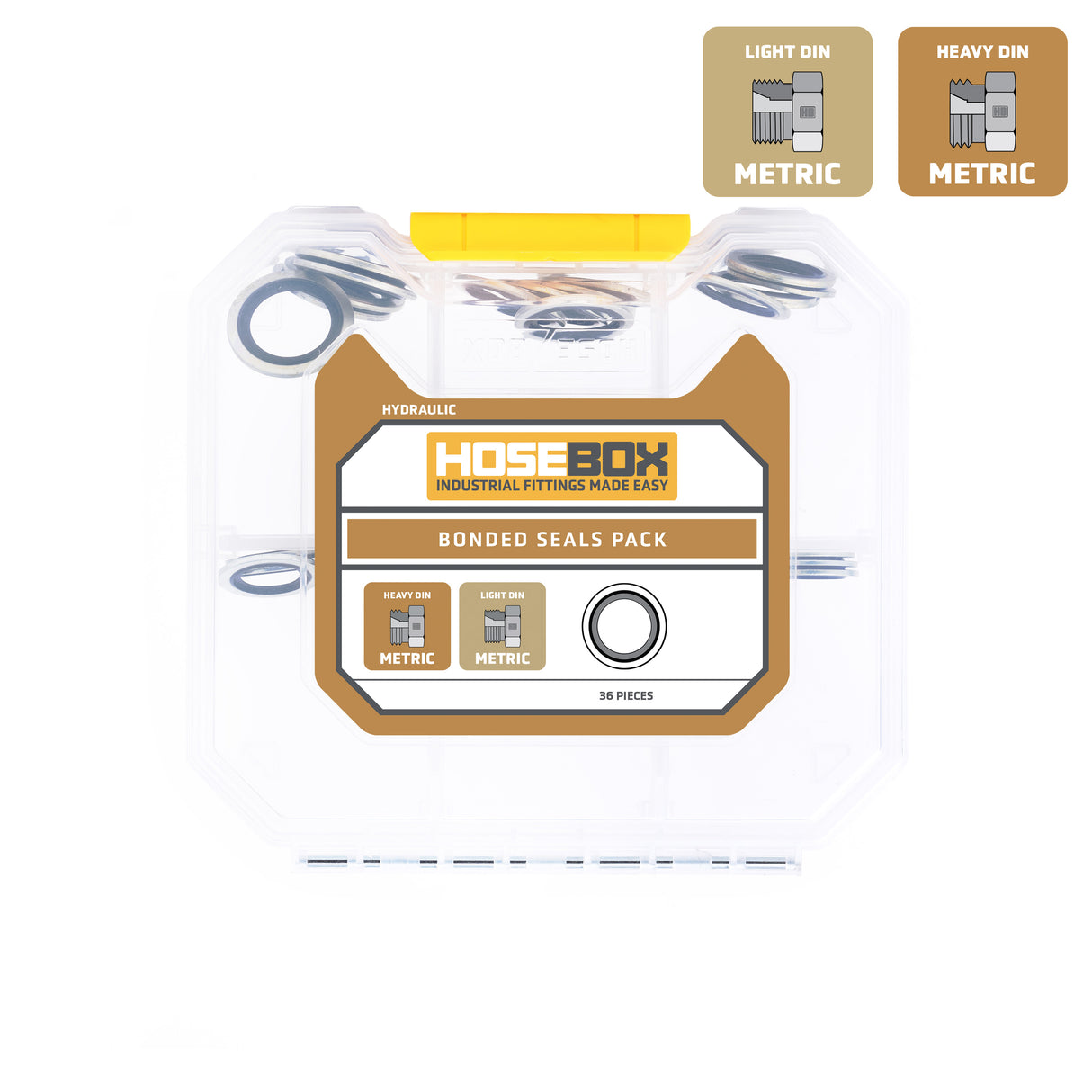HOSEBOX - HB2043-001 - Hydraulic Seal Kit DIN BONDED SEALS - 36 pcs.