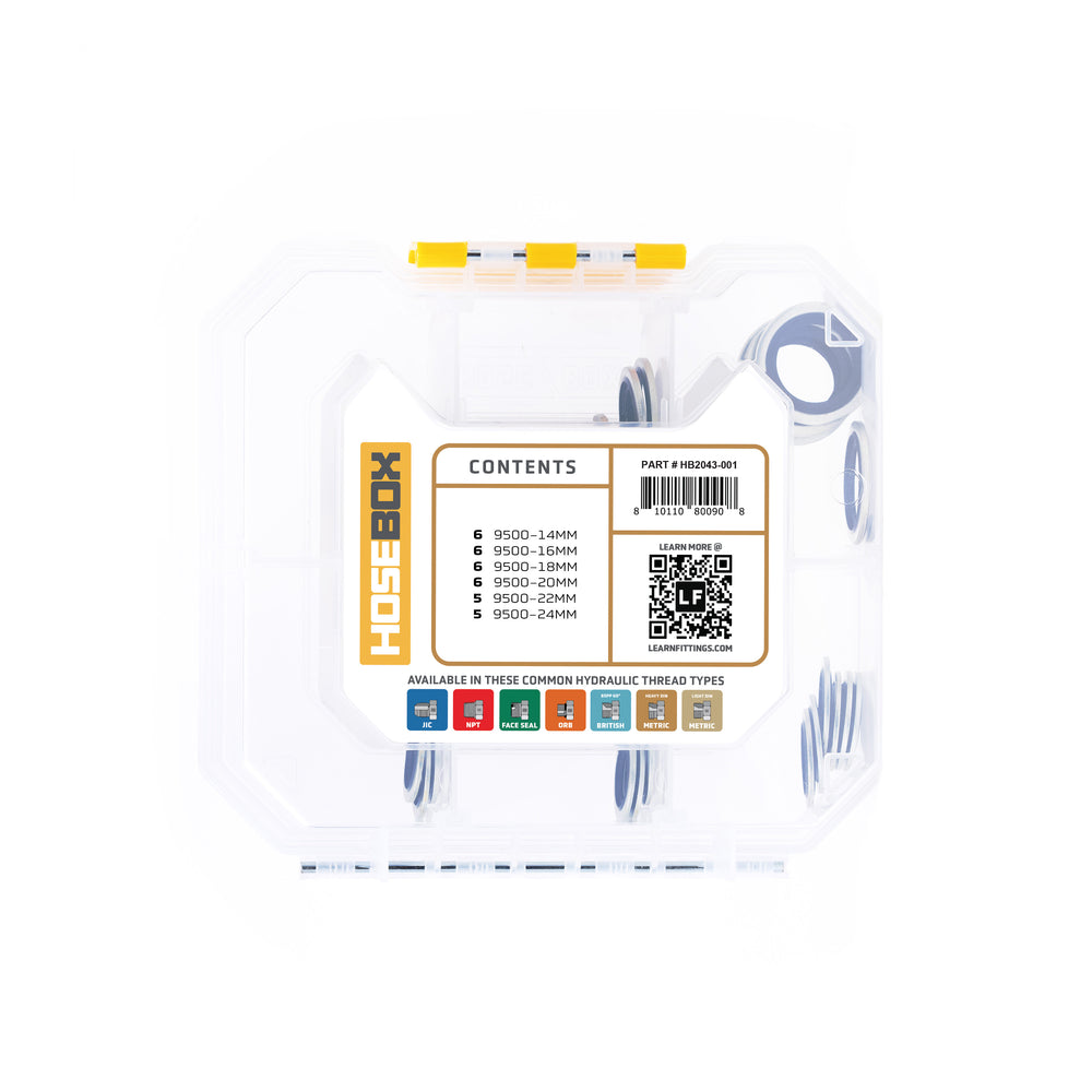 HOSEBOX - HB2043-001 - Hydraulic Seal Kit DIN BONDED SEALS - 36 pcs.