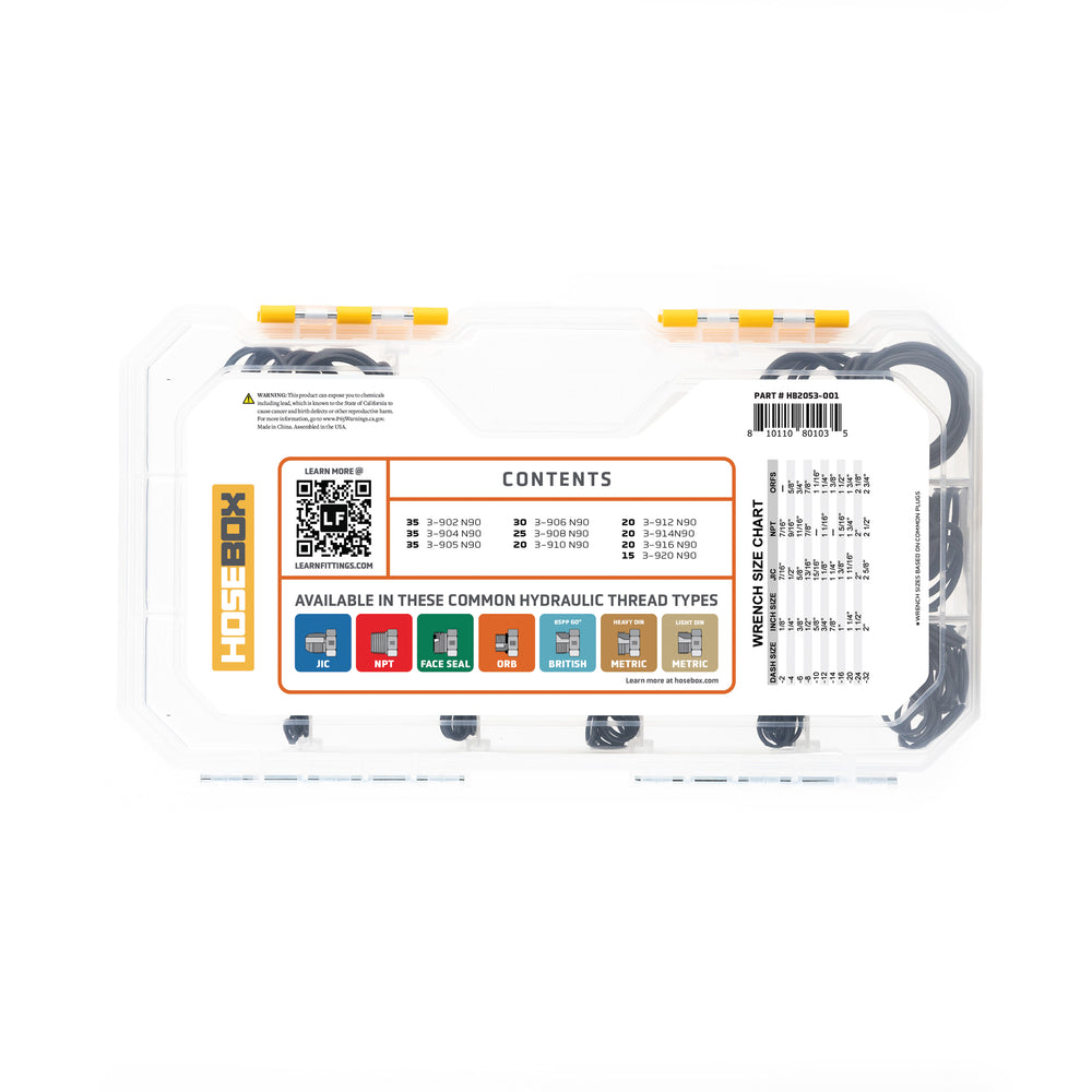 HOSEBOX - HB2053-001 - O-RING BOSS (ORB) O-Ring Kit - 255 pcs.