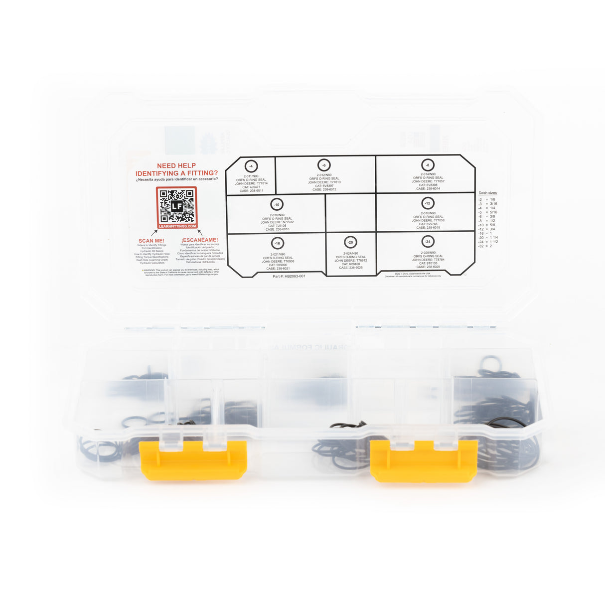 HOSEBOX - HB2063-001 - FACE SEAL (ORFS) O-Ring Kit - 180 pcs.