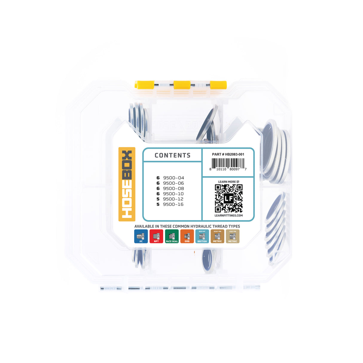 HOSEBOX - HB2083-001 - Hydraulic Seal Kit BSPP BONDED SEALS - 34 pcs.