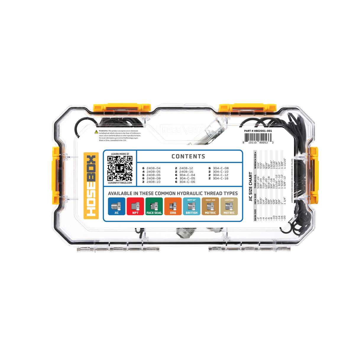 HOSEBOX - HBE2001-001 - JIC CAPS AND PLUGS FITTING PACK