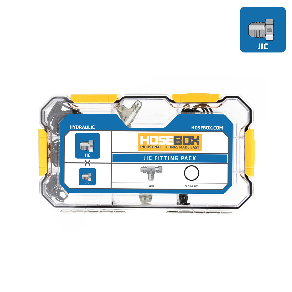 HOSEBOX - HBE2001-004 - JIC TEES - O-RINGS FITTING PACK