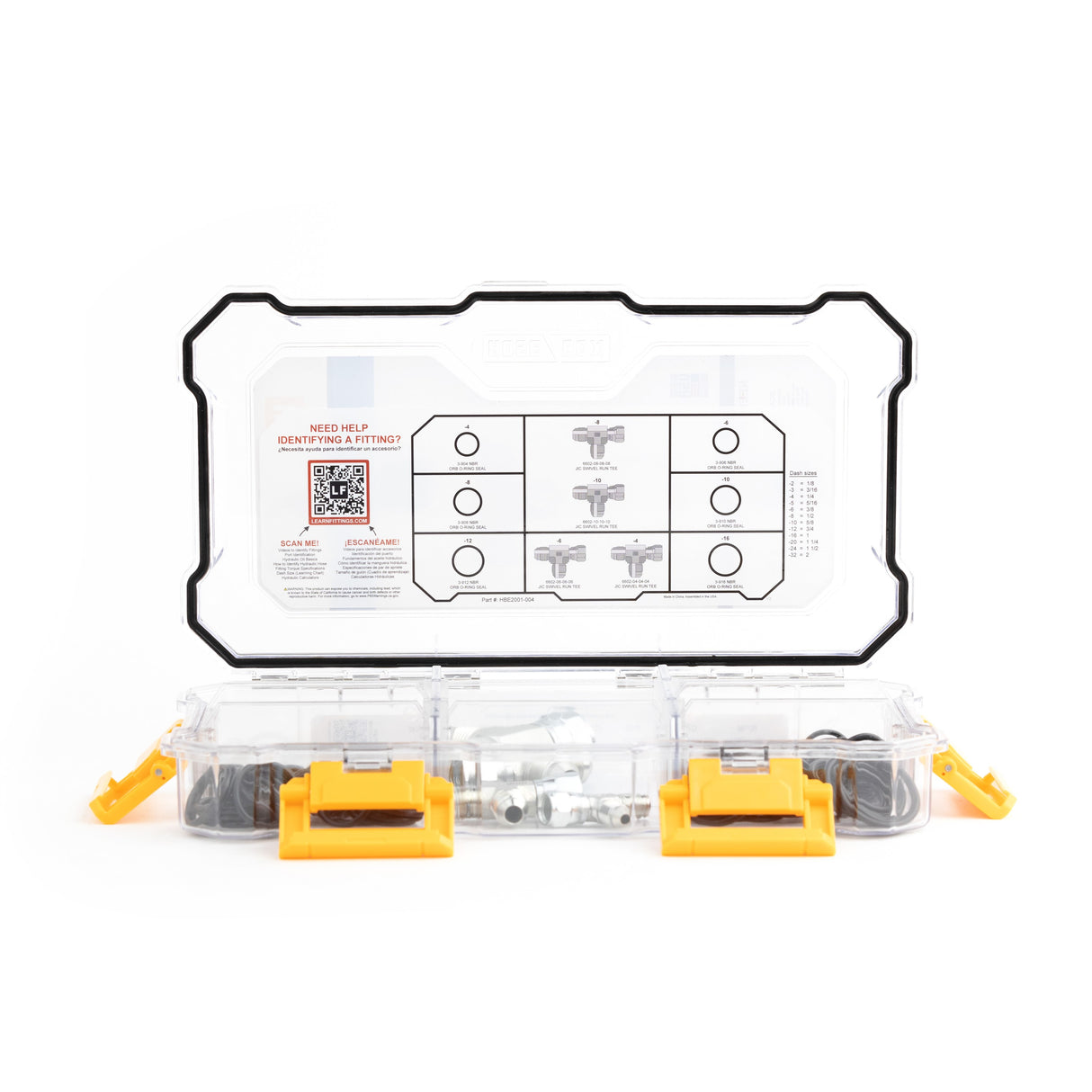 HOSEBOX - HBE2001-004 - JIC TEES - O-RINGS FITTING PACK