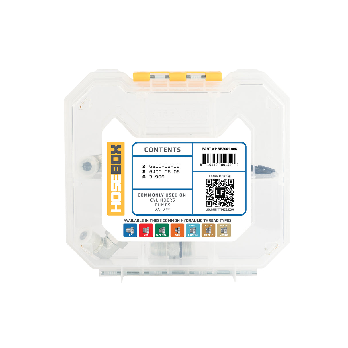 HOSEBOX - HBE2001-005 - (SAE 6) JIC to ORB Mini Pack