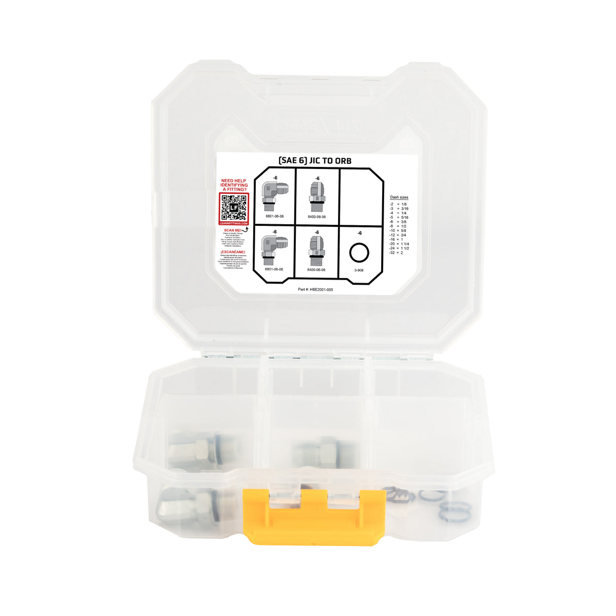 HOSEBOX - HBE2001-005 - (SAE 6) JIC to ORB Mini Pack