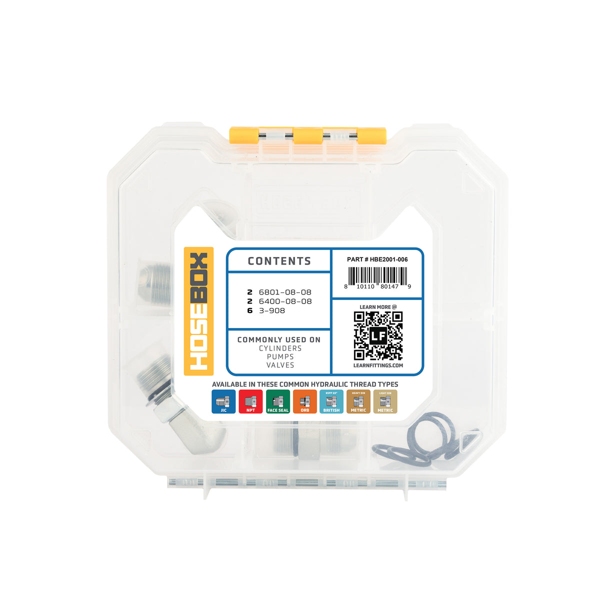 HOSEBOX - HBE2001-006 - (SAE 8) JIC to ORB Mini Pack