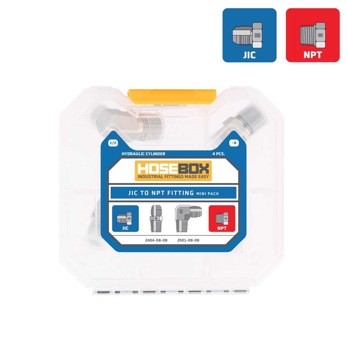 HOSEBOX - HBE2001-007 - (SAE 8) JIC to NPT Mini Pack
