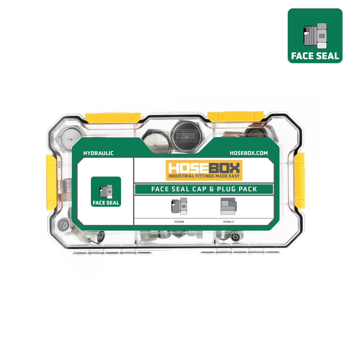 HOSEBOX - HBE2002-001 - FACE SEAL CAPS AND PLUGS FITTING PACK