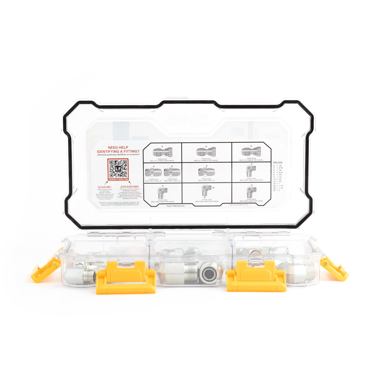HOSEBOX - HBE2002-003 - FACE SEAL - JIC - NPT FITTING PACK