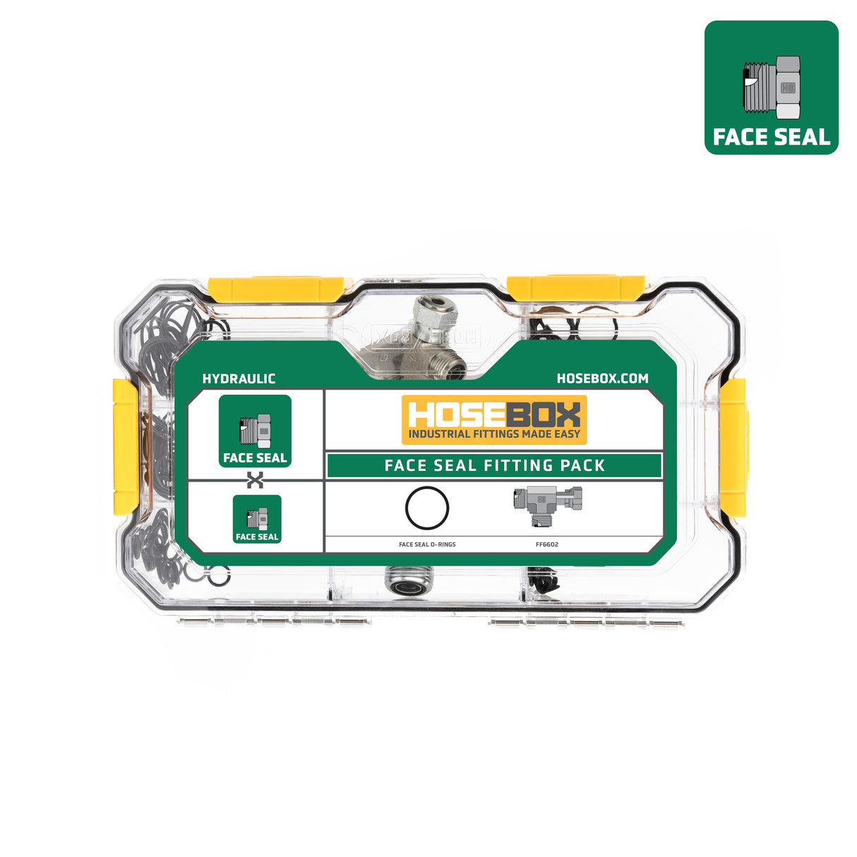 HOSEBOX - HBE2002-004 - FACE TEES - O-RINGS FITTING PACK