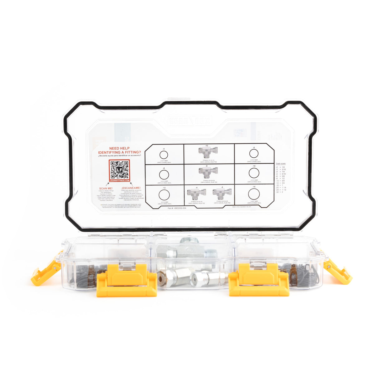 HOSEBOX - HBE2002-004 - FACE TEES - O-RINGS FITTING PACK