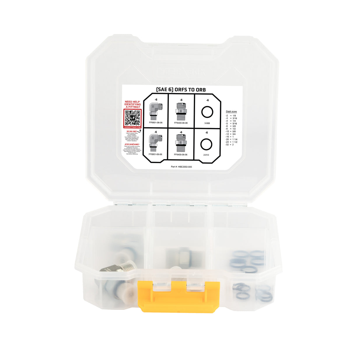 HOSEBOX - HBE2002-005 - (SAE 6) ORFS to ORB Mini Pack