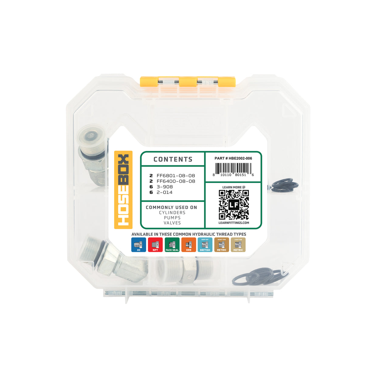 HOSEBOX - HBE2002-006 - (SAE 8) ORFS to ORB Mini Pack