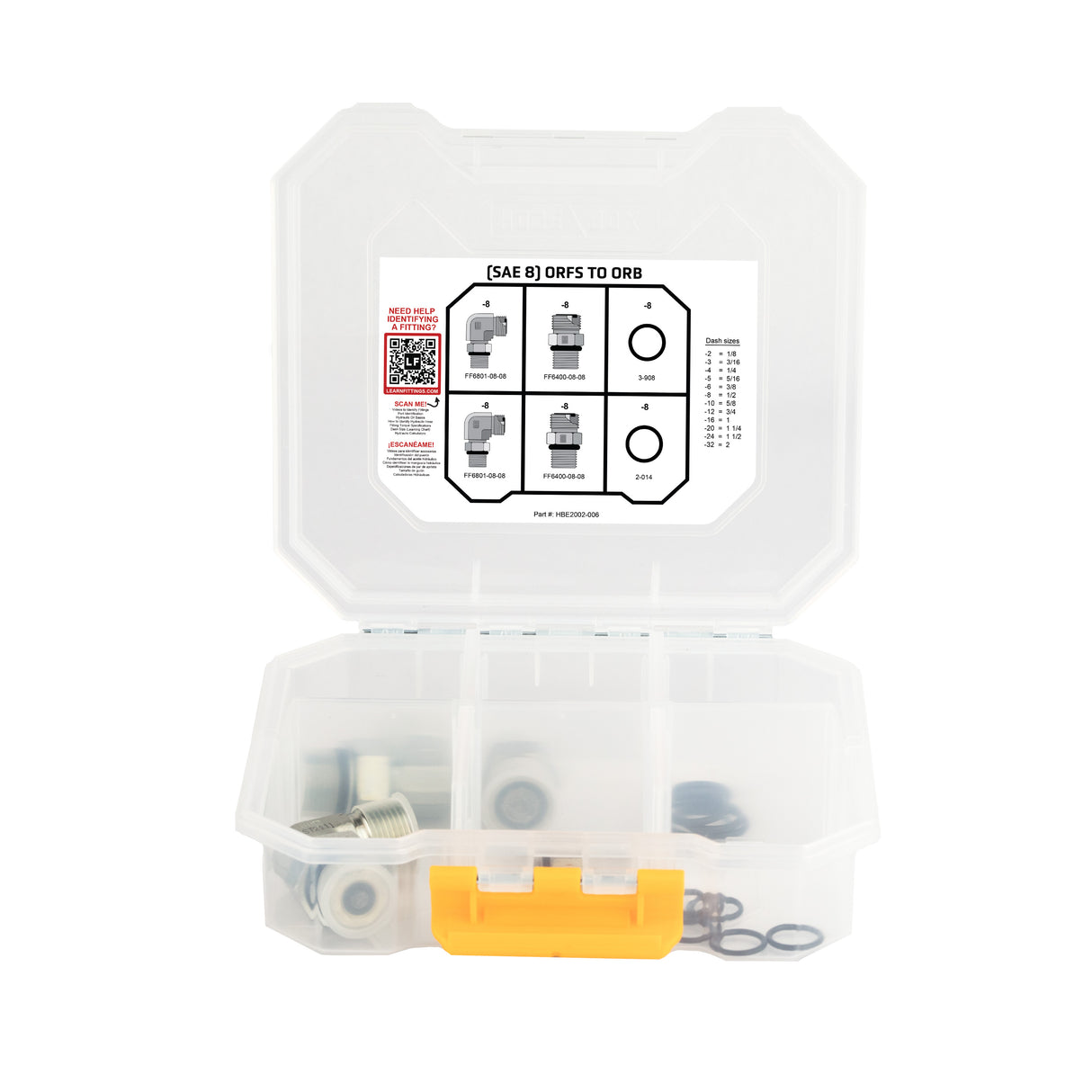 HOSEBOX - HBE2002-006 - (SAE 8) ORFS to ORB Mini Pack