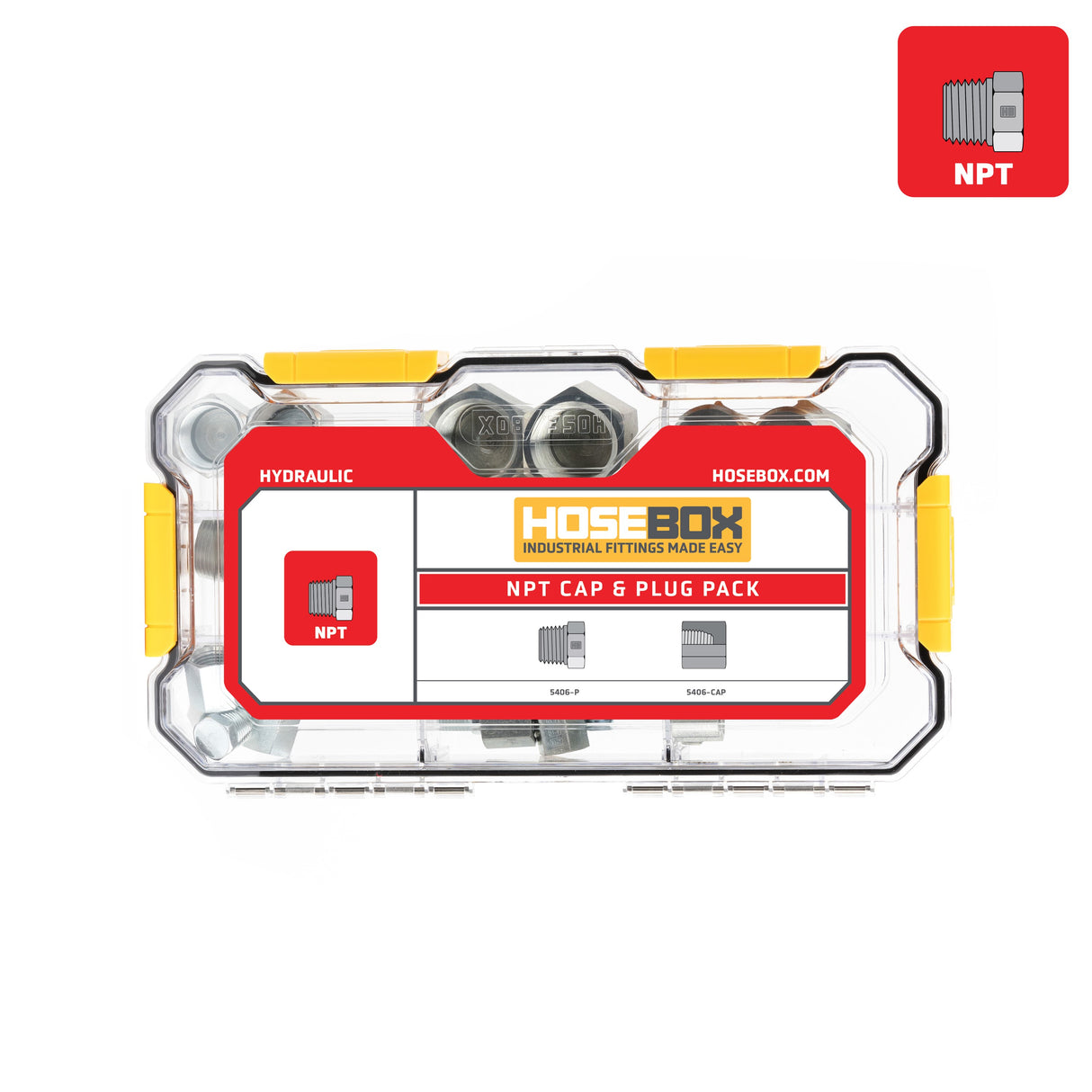 HOSEBOX - HBE2003-001 - NPT CAPS AND PLUGS FITTING PACK