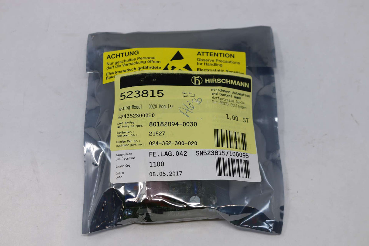 HIRSCHMANN - 024-352-300-020 - ANALOG INPUT MODULE D