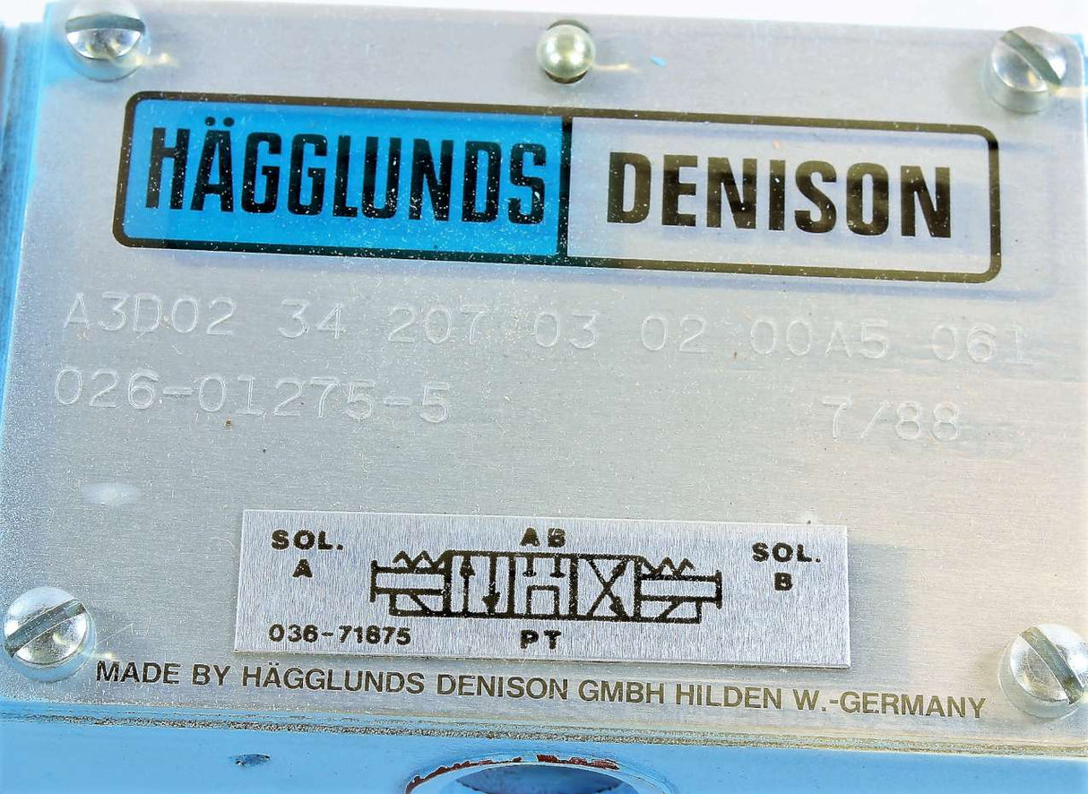 DENISON - 026-01275-5 - HYDRAULIC VALVE A3D0234207030200A5061