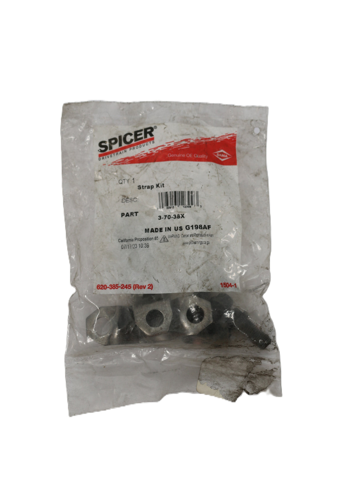 DANA SPICER - 3-70-38X - UNIVERSAL JOINT STRAP KIT