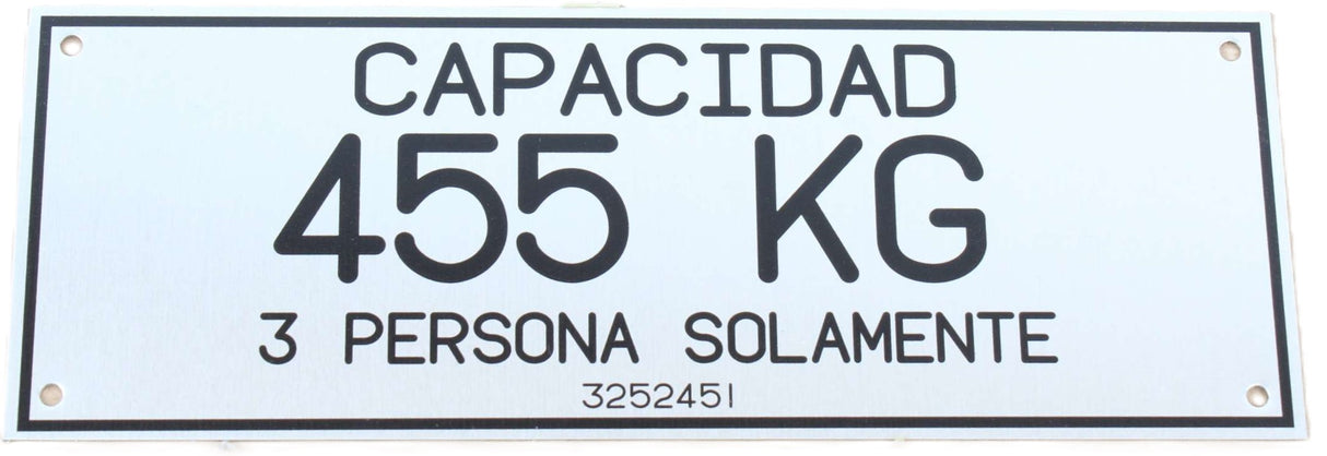 JLG - 3252451 - NAME PLATE