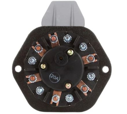 TRUCK-LITE - 50865 - 20A 7 SPLIT PIN SURFACE MOUNT RECEPTACLE
