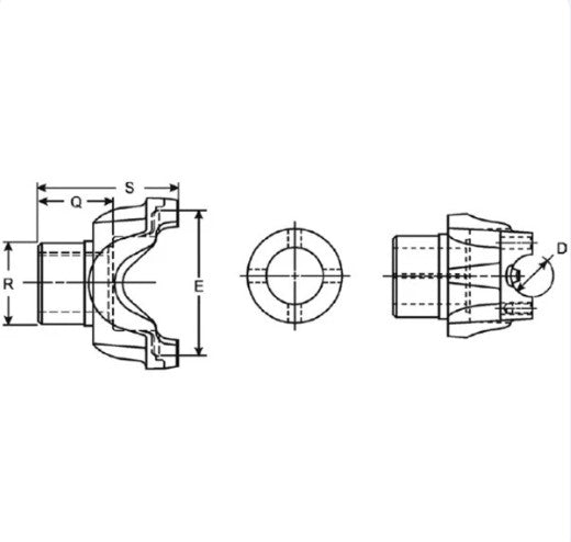 DANA SPICER - 6-4-4481X - PINION SHAFT END YOKE 1710 SERIES 10 SPLINE