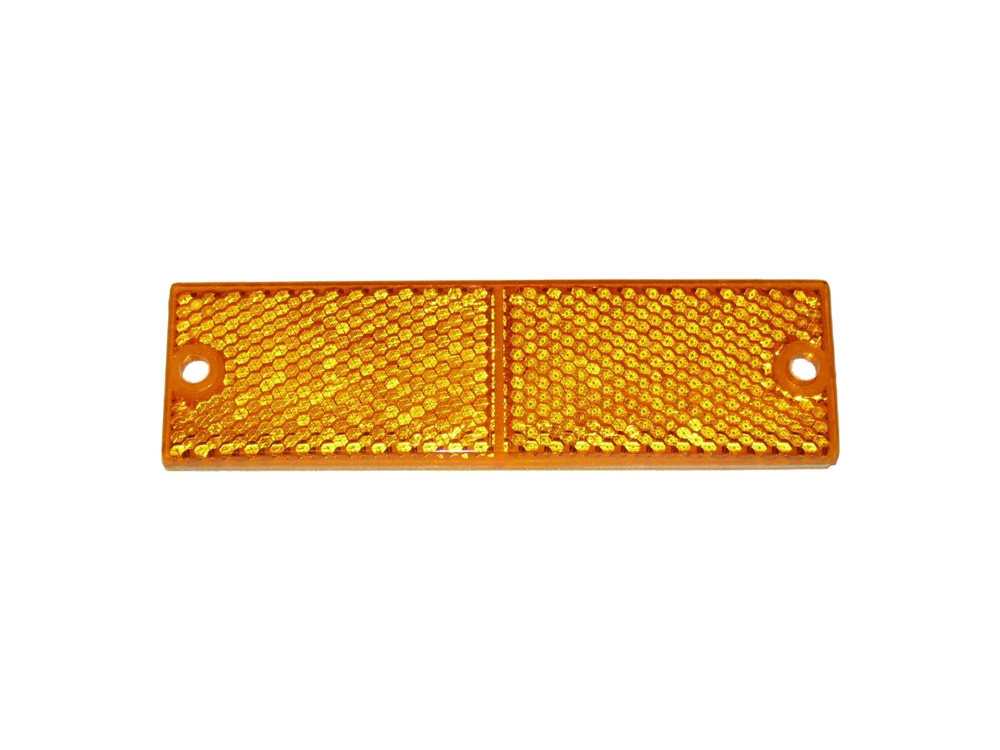 TRUCK-LITE - 98003Y - 1X4" RECTANGLE YELLOW REFLECTOR  2 SCREW/ADHESIVE