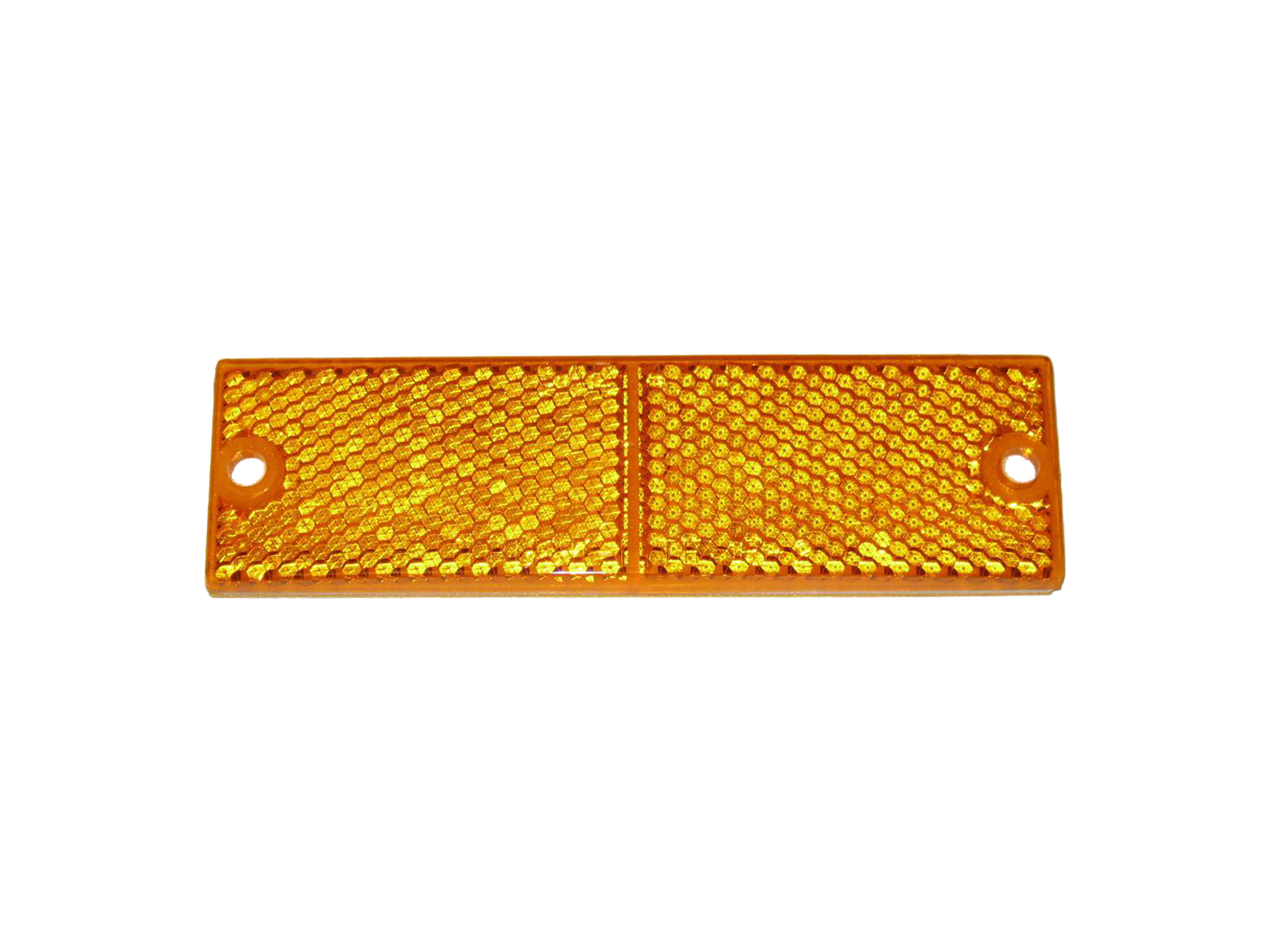 TRUCK-LITE - 98003Y - 1X4" RECTANGLE YELLOW REFLECTOR  2 SCREW/ADHESIVE