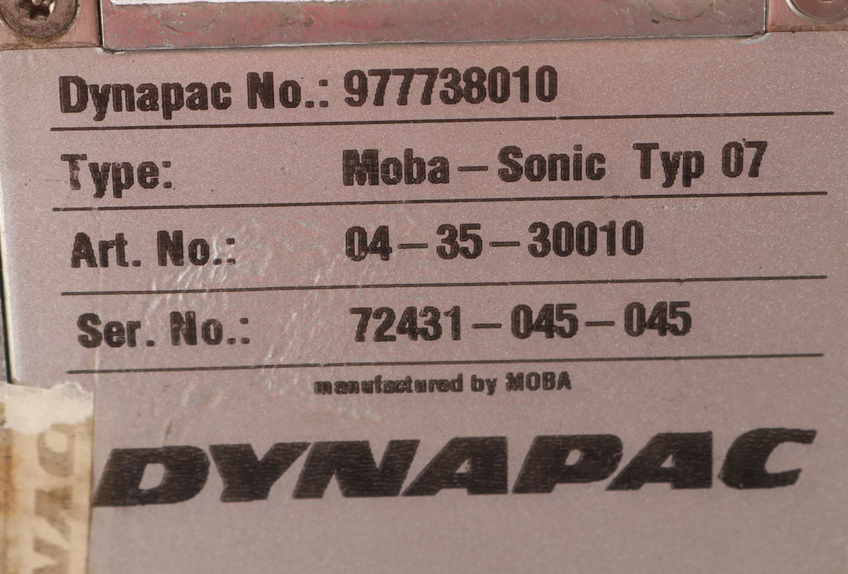 DYNAPAC - D977738010 - SONIC SENSOR F30W TYPE MOBA-SONIC TYP 07