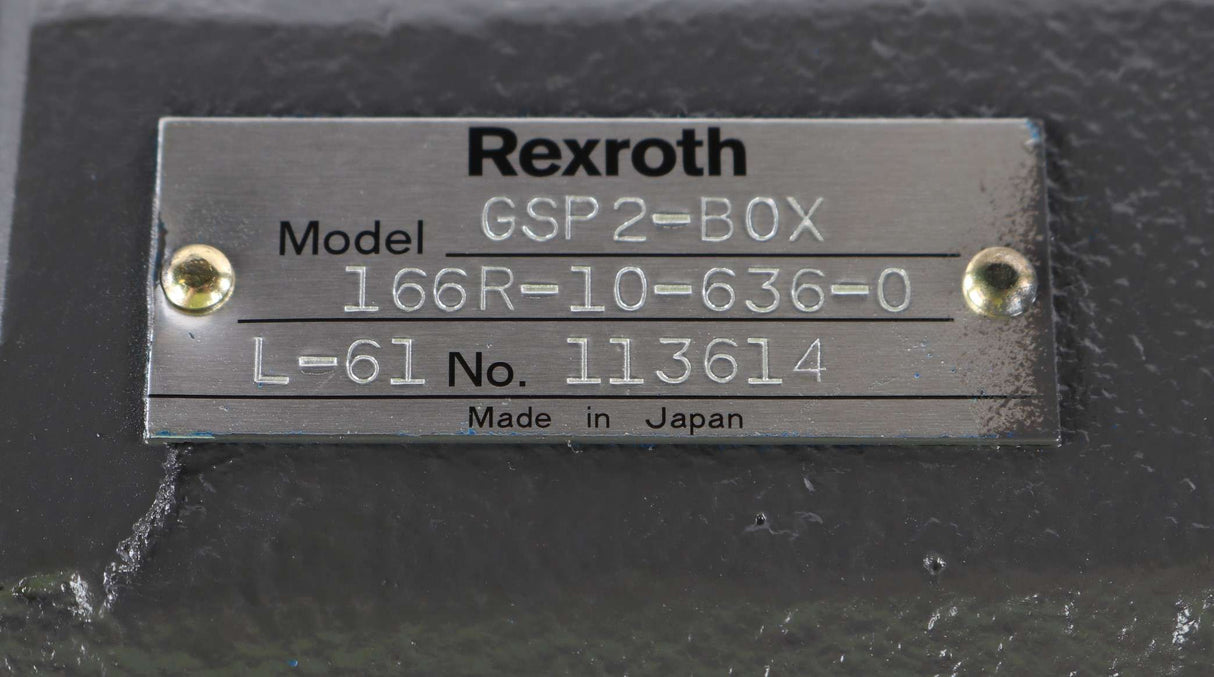 REXROTH - GSP2-B0X-166R10-636-0 - HYDRAULIC GEAR PUMP