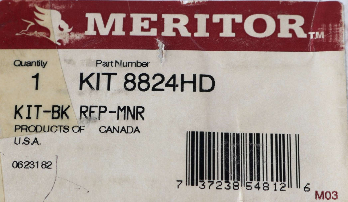 MERITOR - KIT8824HD - DRUM BRAKE HARDWARE KIT FRONT STEEL AXLE