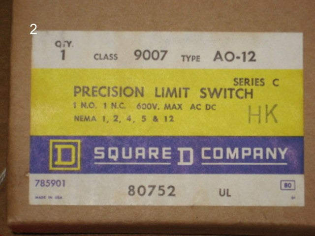 IWS - MEB2312 - SQUARE D LIMIT SWITCH LOT OF 4