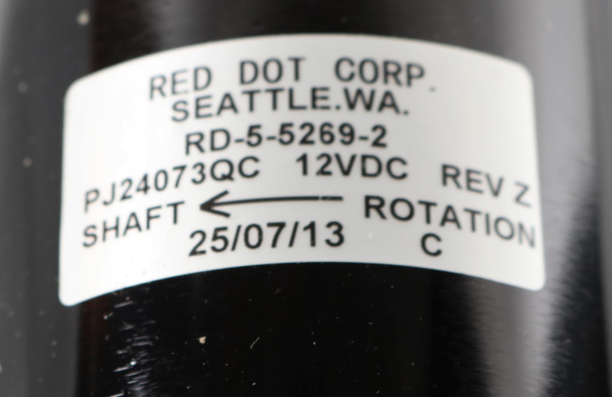 RED DOT - RD-5-5269-2 - 12V SINGLE SHAFT 1 SPEED BLOWER MOTOR