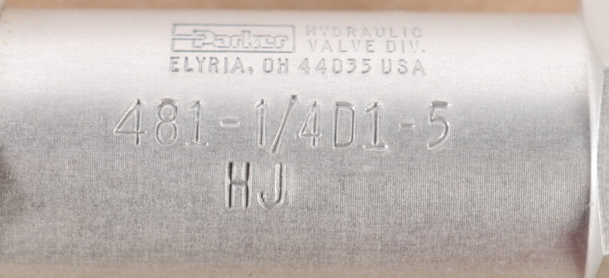 PARKER - 481-1/4D1-5 - CHECK VALVVE
