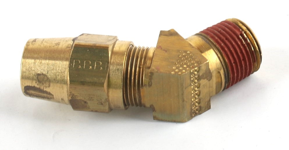 MACK - 25106047 - FITTING ELBOW: 45deg 1/2"MNPT X 5/8 FLARE BRASS