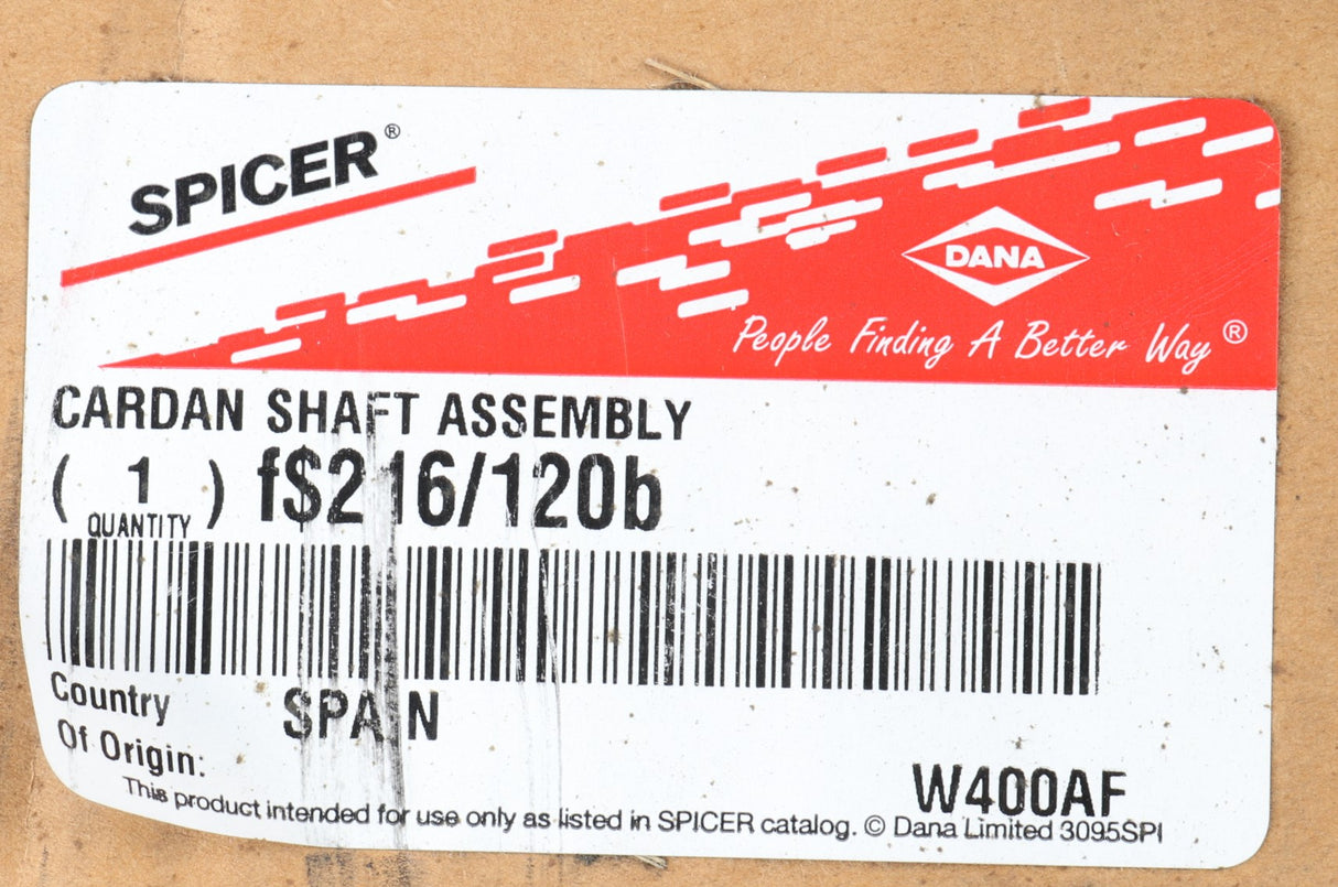 DANA SPICER - F4216/120B - CARDAN SHAFT ASSEMBLY