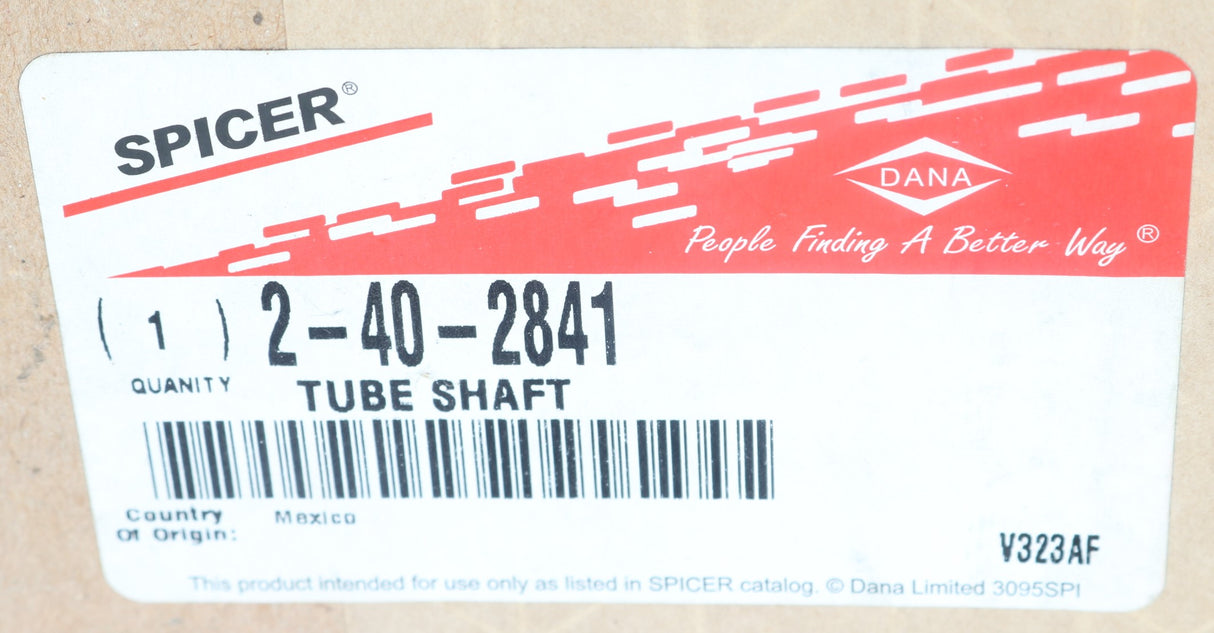 DANA SPICER - 2-40-2841 - DRIVE TUBE SHAFT FOR 2.500X.083 TUBING