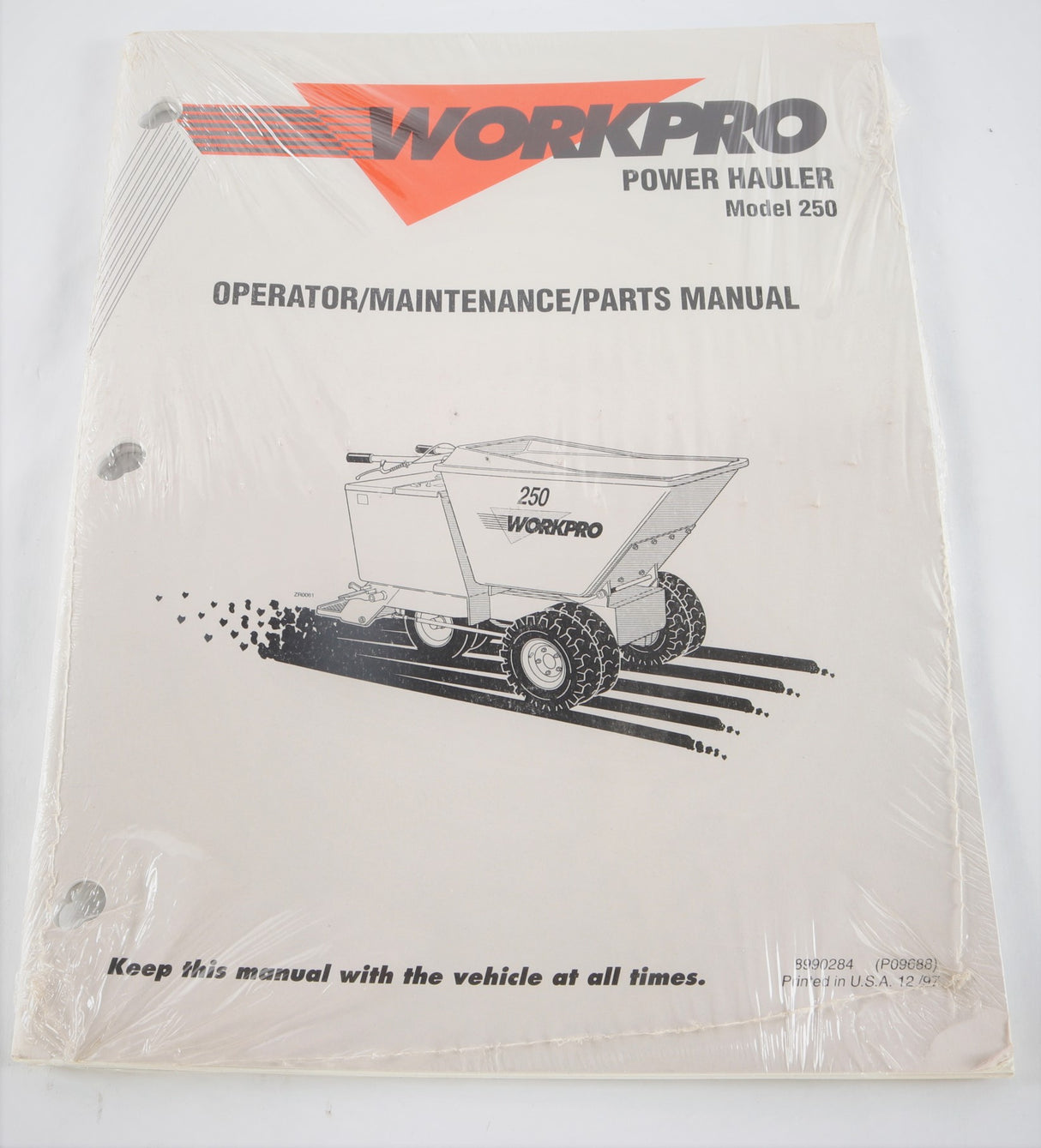WORK PRO - 8990284 - POWER HAULER 250 OPERATOR/MAINTENANCE MAUAL