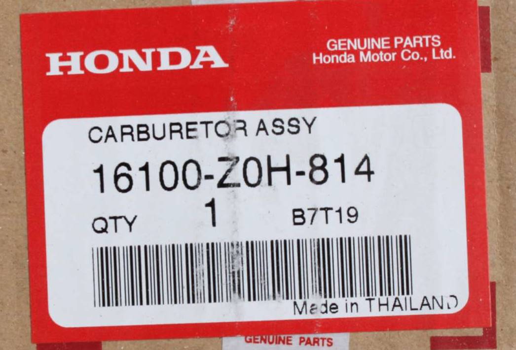 HONDA - 16100-Z0H-814 - CARBURETOR ASSY
