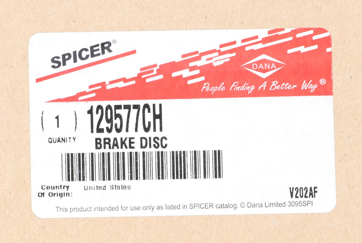 DANA SPICER - 129577CH - BRAKE DISC