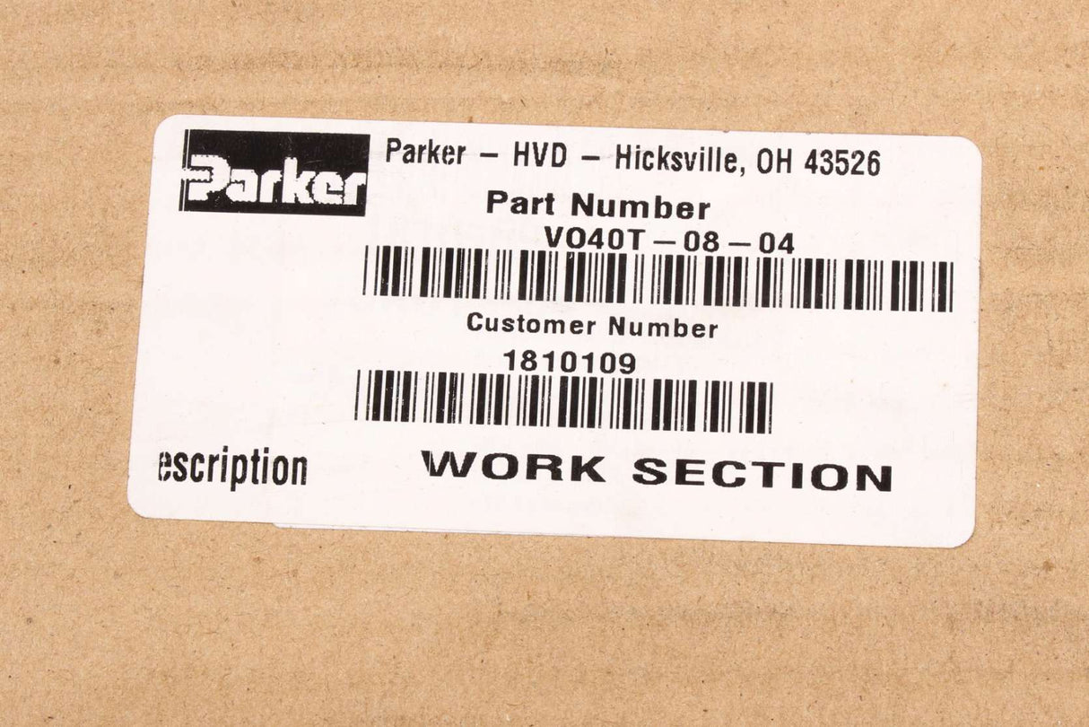 PARKER - V040T-08-04 - VO40 WORK SECT