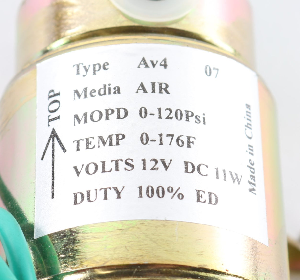 TEREX - 1036Z724 - SOLENOID AIR VALVE 12V 11W